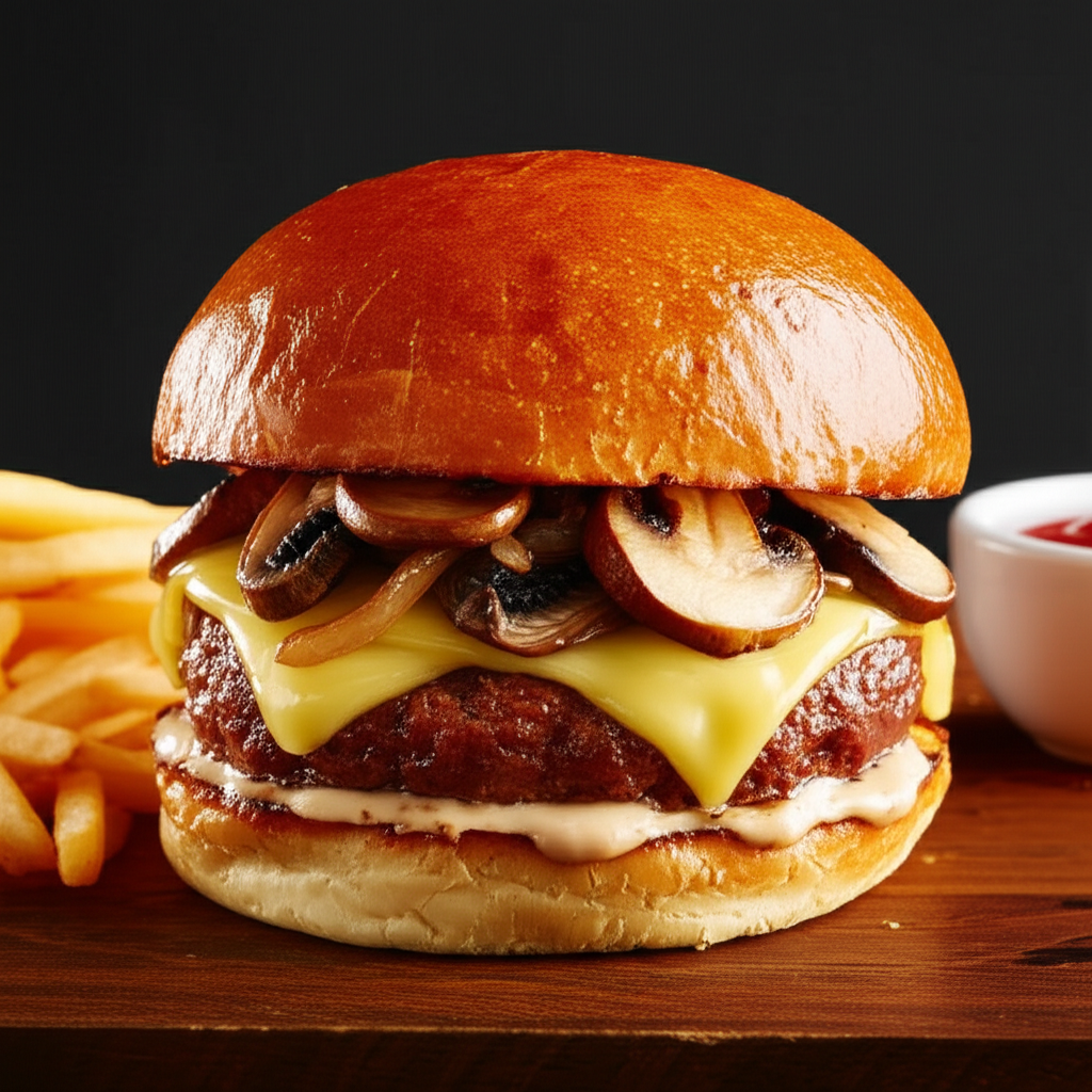 Mushroom Swiss Burger