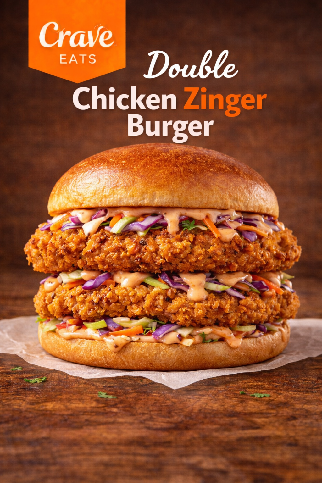 Double Chicken Zinger Burger